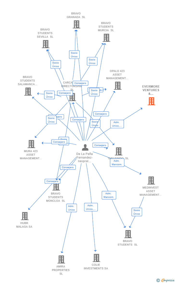 Vinculaciones societarias de EVERMORE VENTURES & INVESTMENTS SL