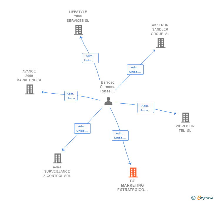 Vinculaciones societarias de BZ MARKETING ESTRATEGICO SL