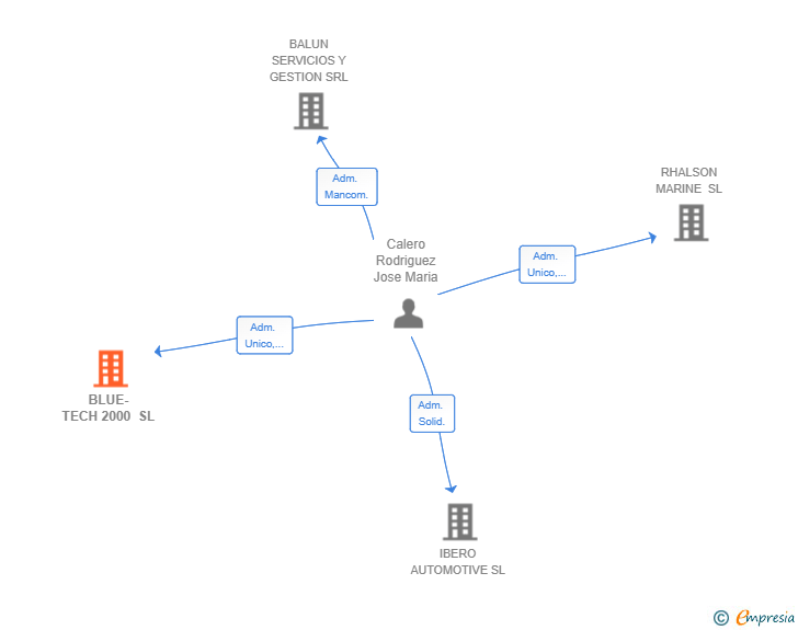 Vinculaciones societarias de BLUE-TECH 2000 SL