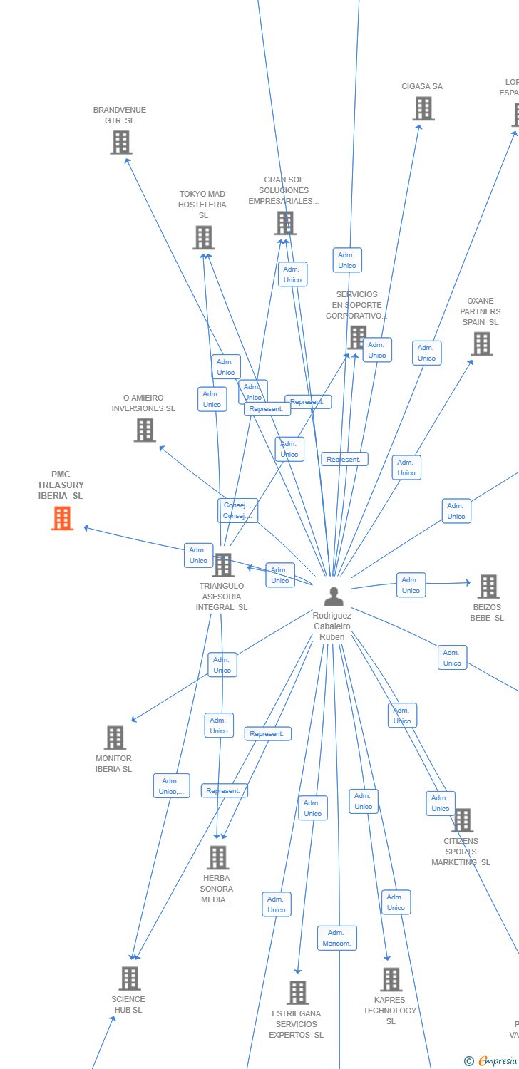 Vinculaciones societarias de PMC TREASURY IBERIA SL