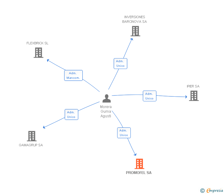 Vinculaciones societarias de PROMOFEL SA