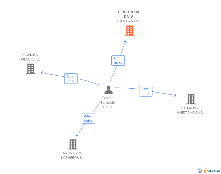 Vinculaciones societarias de TERRITORIAL DATA FORECAST SL