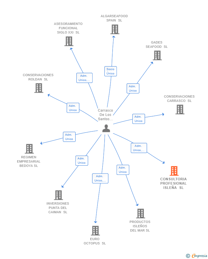 Vinculaciones societarias de CONSULTORIA PROFESIONAL ISLEÑA SL
