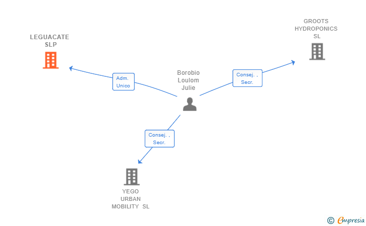 Vinculaciones societarias de LEGUACATE SLP