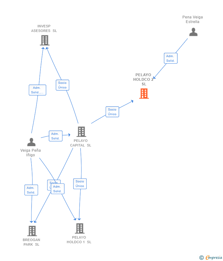 Vinculaciones societarias de PELAYO HOLDCO 2 SL
