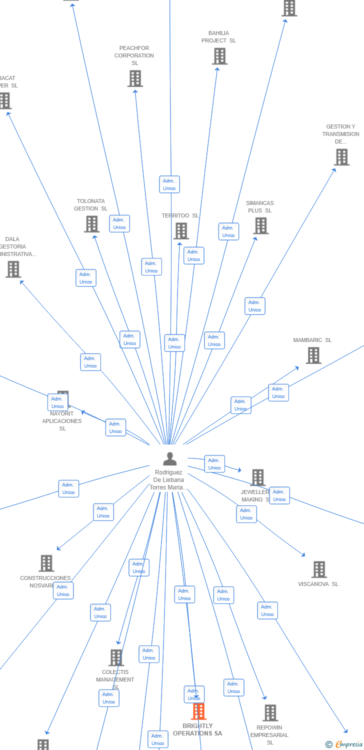 Vinculaciones societarias de BRIGHTLY OPERATIONS SA