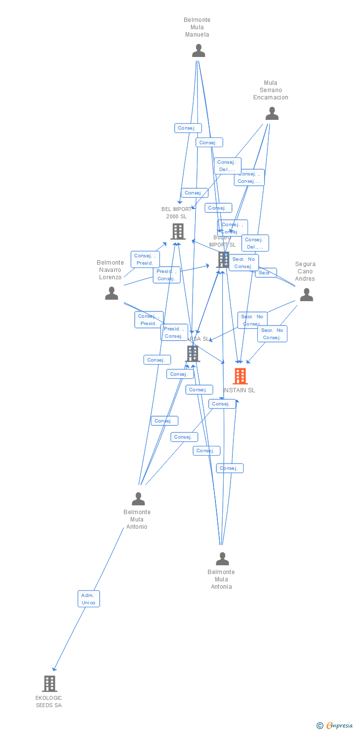 Vinculaciones societarias de INSTAIN SL