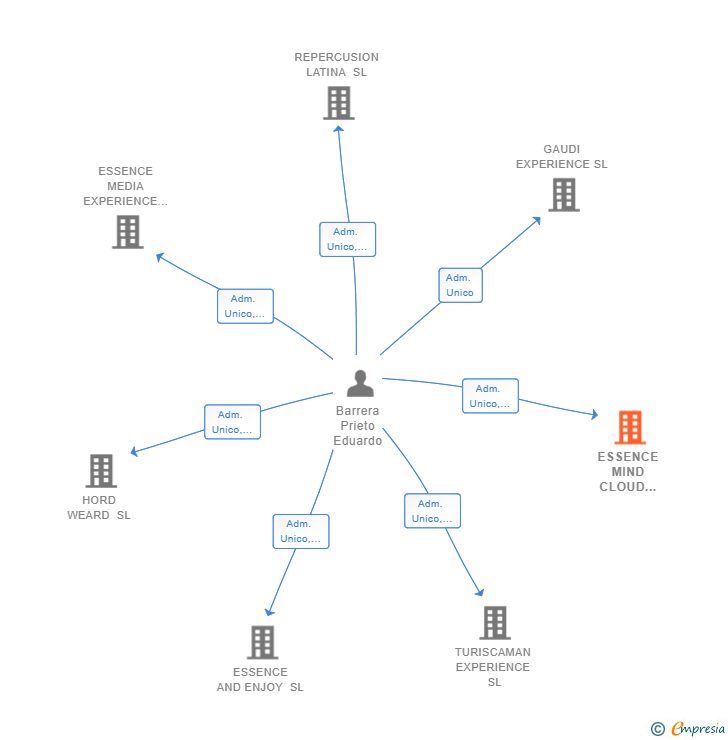 Vinculaciones societarias de ESSENCE MIND CLOUD SOCIEDAD LIMITADA IRREGULAR