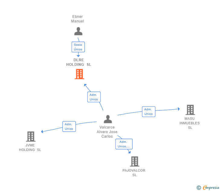 Vinculaciones societarias de DLRE HOLDING SL