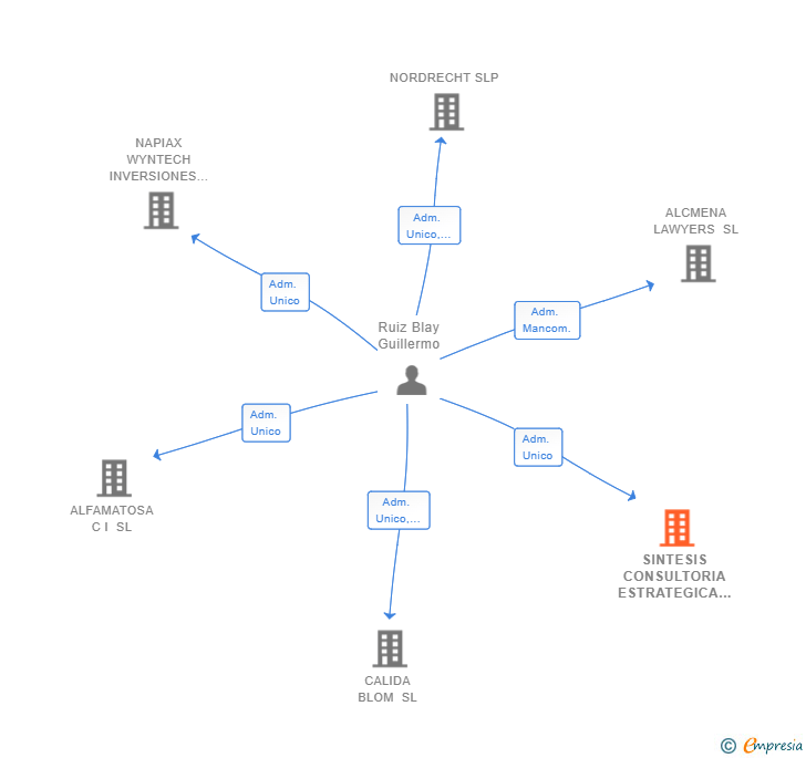 Vinculaciones societarias de SINTESIS CONSULTORIA ESTRATEGICA SL