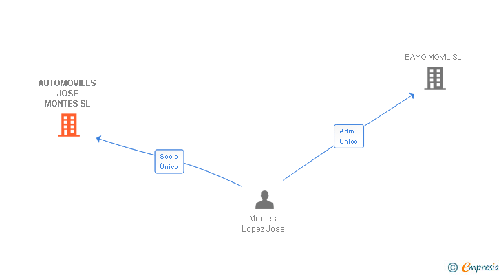 Vinculaciones societarias de AUTOMOVILES JOSE MONTES SL