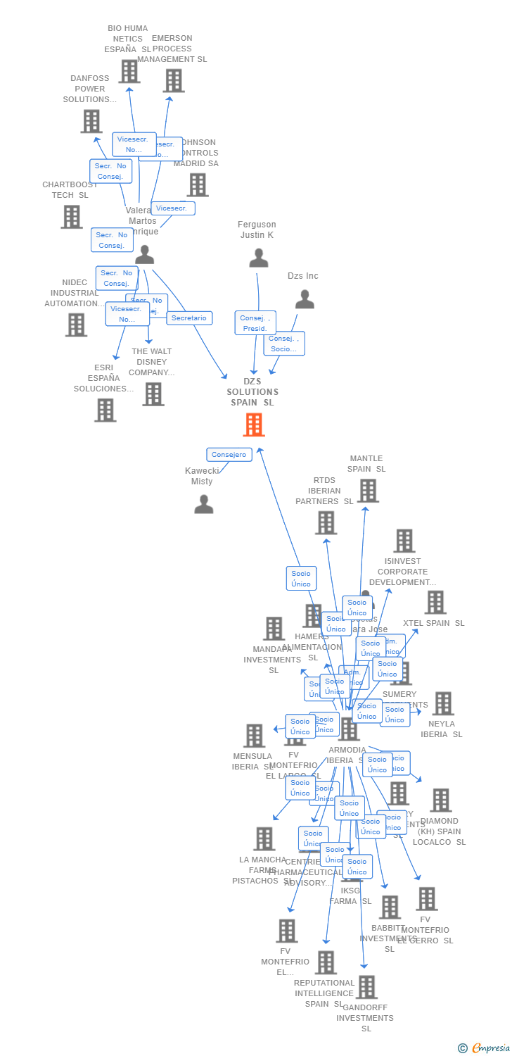 Vinculaciones societarias de DZS SOLUTIONS SPAIN SL