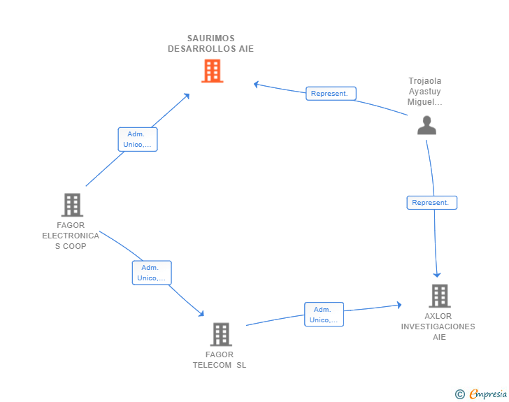 Vinculaciones societarias de SAURIMOS DESARROLLOS AIE