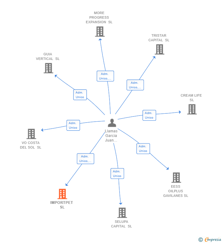 Vinculaciones societarias de IMPORTPET SL