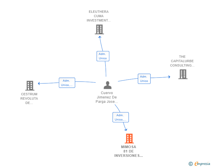 Vinculaciones societarias de MIMOSA 81 DE INVERSIONES SL