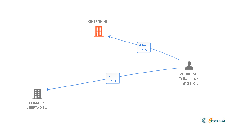 Vinculaciones societarias de BIG PINK SL
