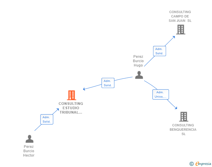 Vinculaciones societarias de CONSULTING ESTUDIO TRIBUNAL CENTRO SL