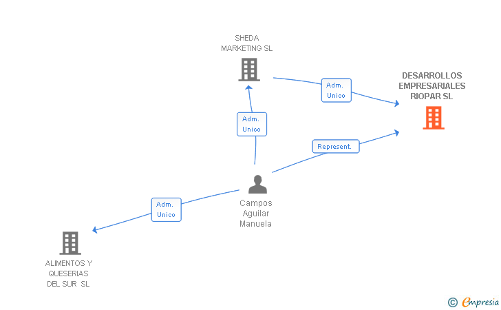 Vinculaciones societarias de DESARROLLOS EMPRESARIALES RIOPAR SL