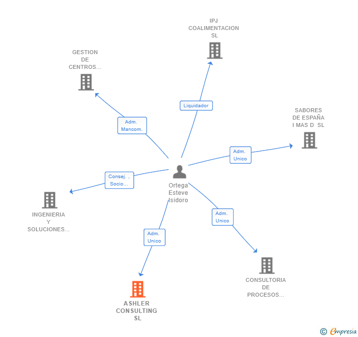 Vinculaciones societarias de ASHLER CONSULTING SL