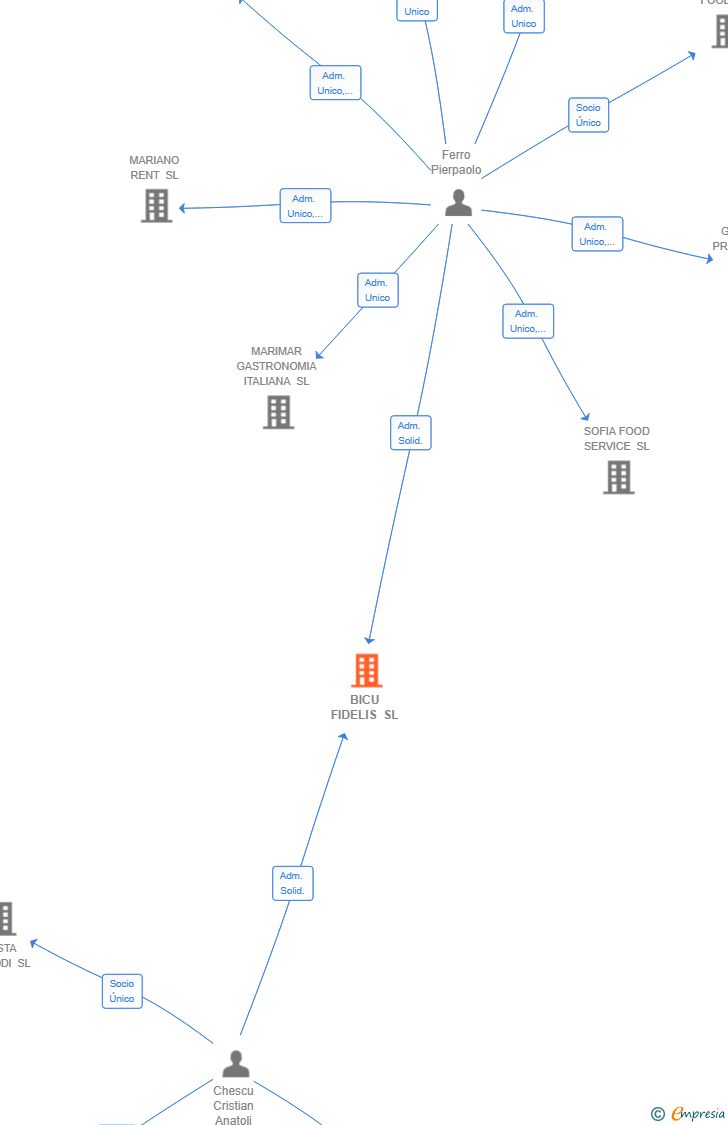Vinculaciones societarias de BICU FIDELIS SL