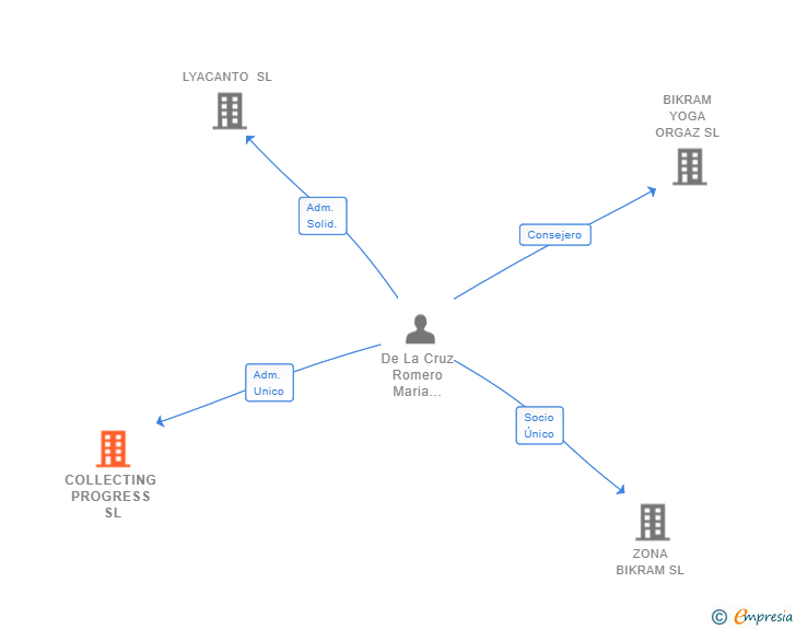 Vinculaciones societarias de COLLECTING PROGRESS SL
