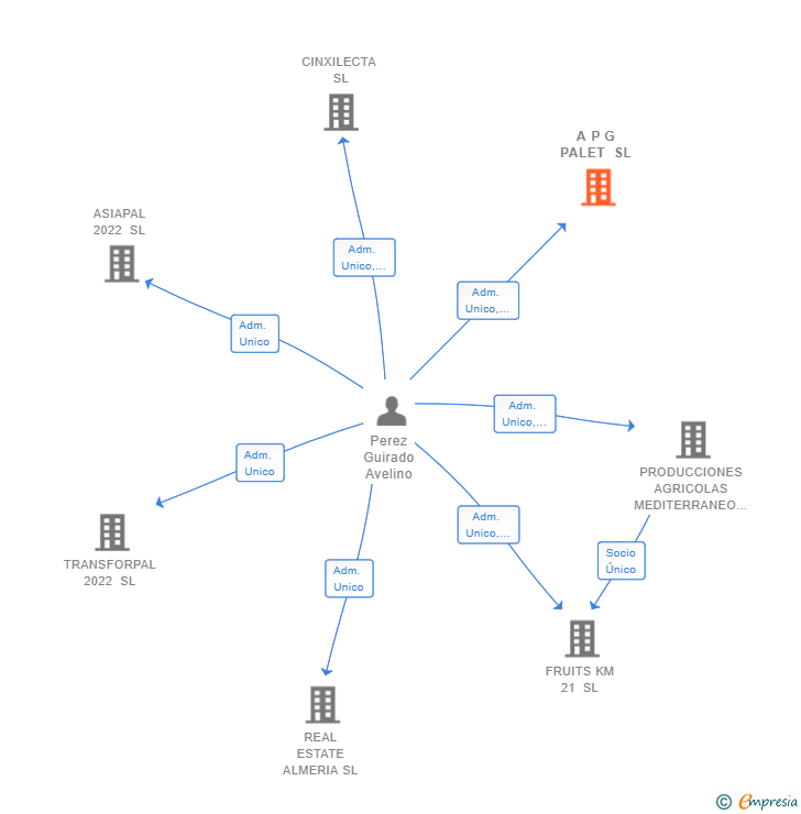Vinculaciones societarias de A P G PALET SL