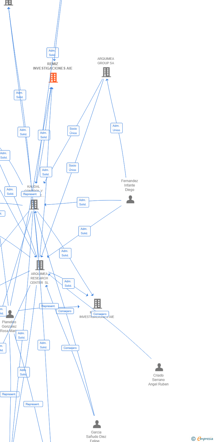 Vinculaciones societarias de REMIZ INVESTIGACIONES AIE
