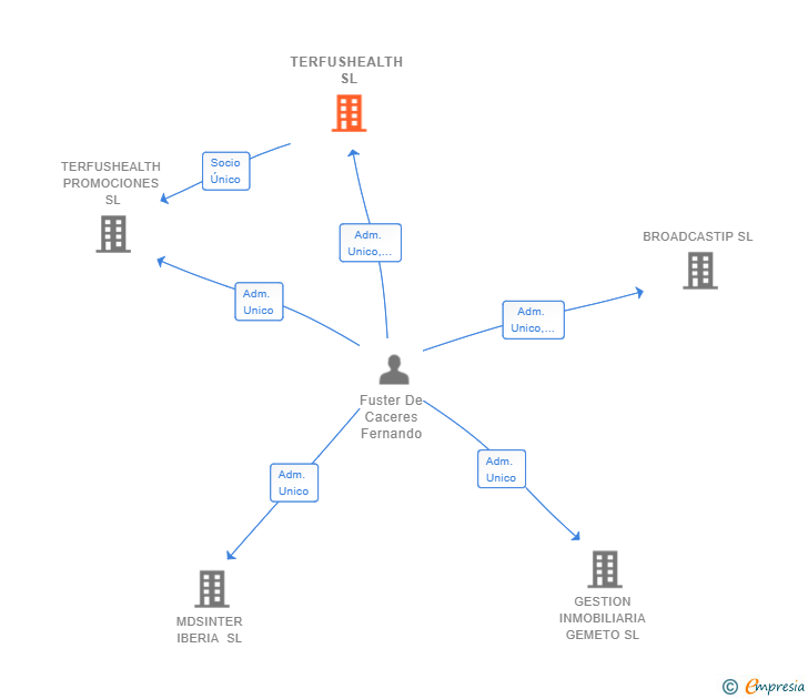 Vinculaciones societarias de TERFUSHEALTH SL