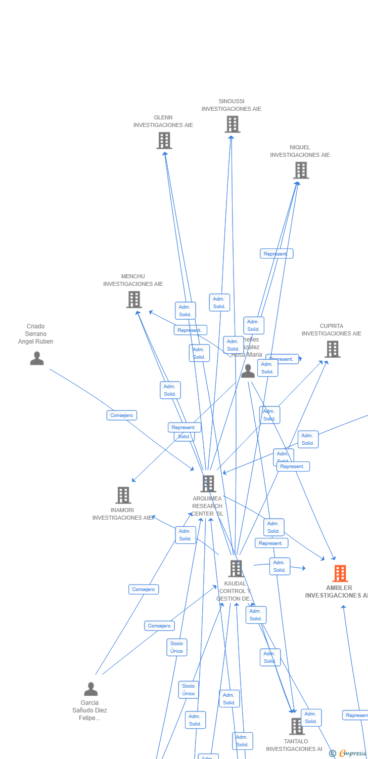 Vinculaciones societarias de AMBLER INVESTIGACIONES AIE
