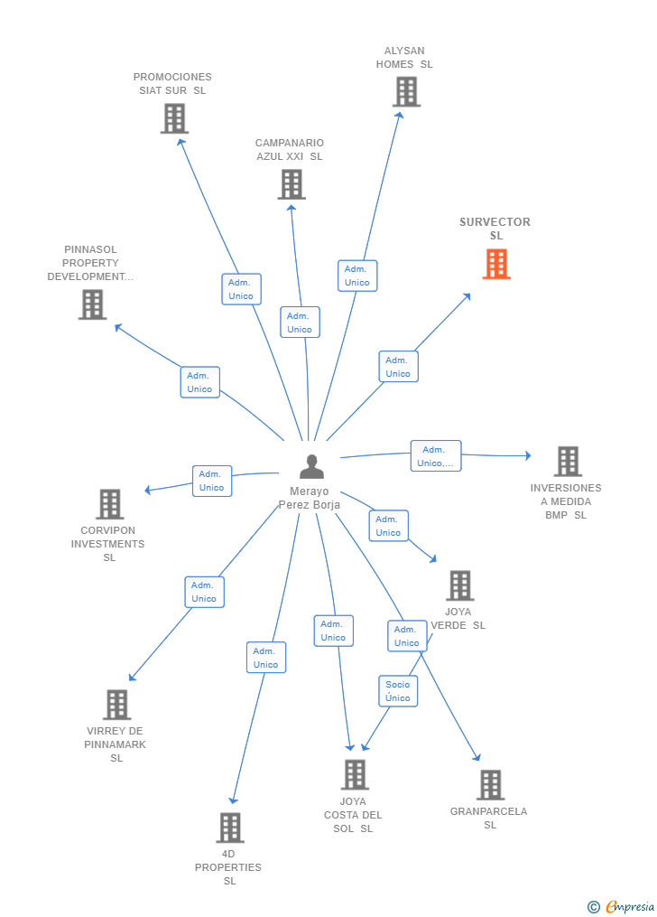Vinculaciones societarias de SURVECTOR SL