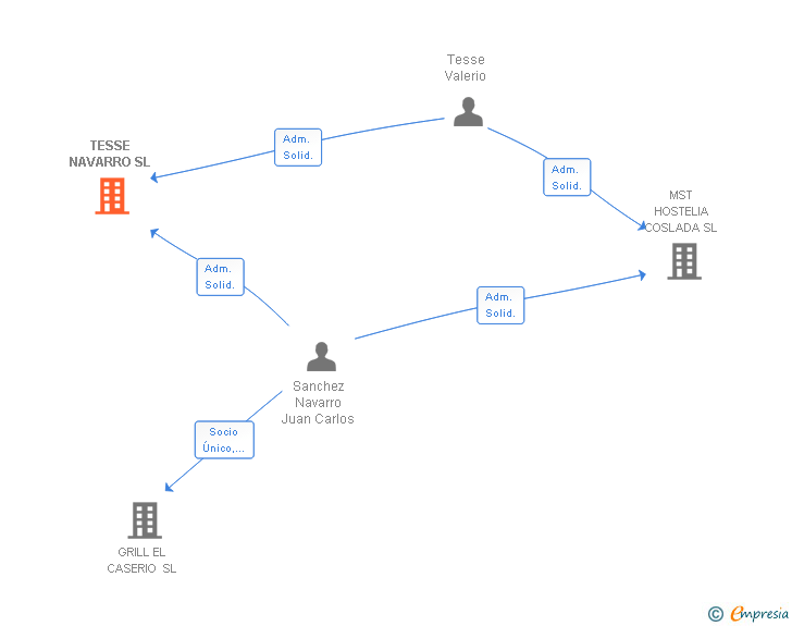 Vinculaciones societarias de TESSE NAVARRO SL