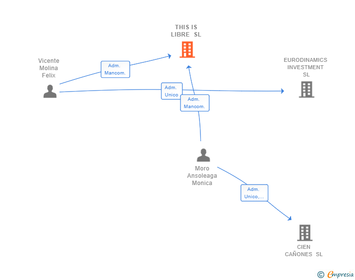 Vinculaciones societarias de THIS IS LIBRE SL