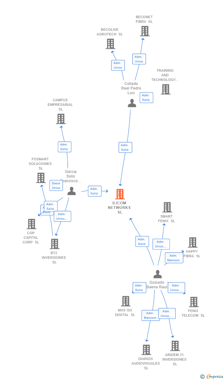 Vinculaciones societarias de ILICOM NETWORKS SL