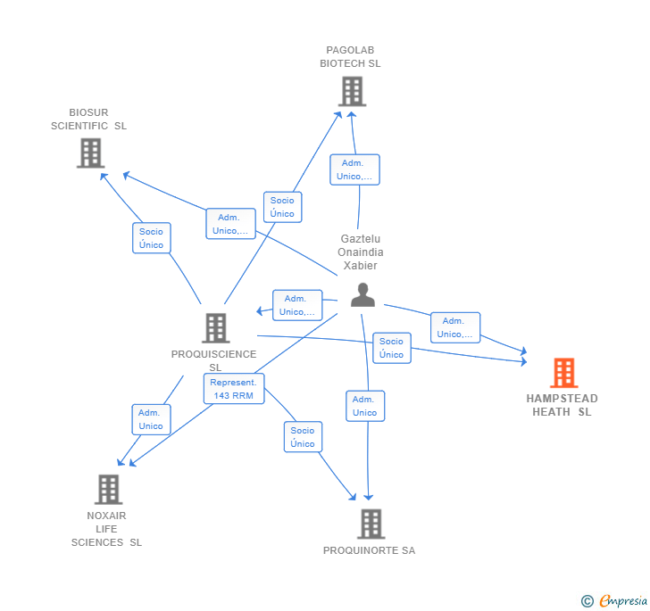 Vinculaciones societarias de HAMPSTEAD HEATH SL