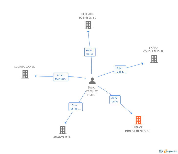 Vinculaciones societarias de BRAVE INVESTMENTS SL