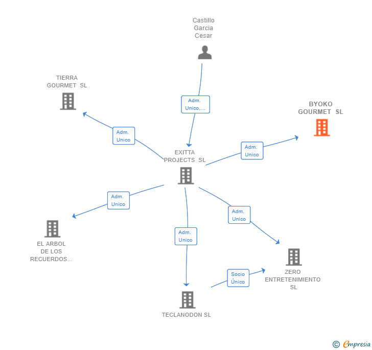Vinculaciones societarias de BYOKO GOURMET SL