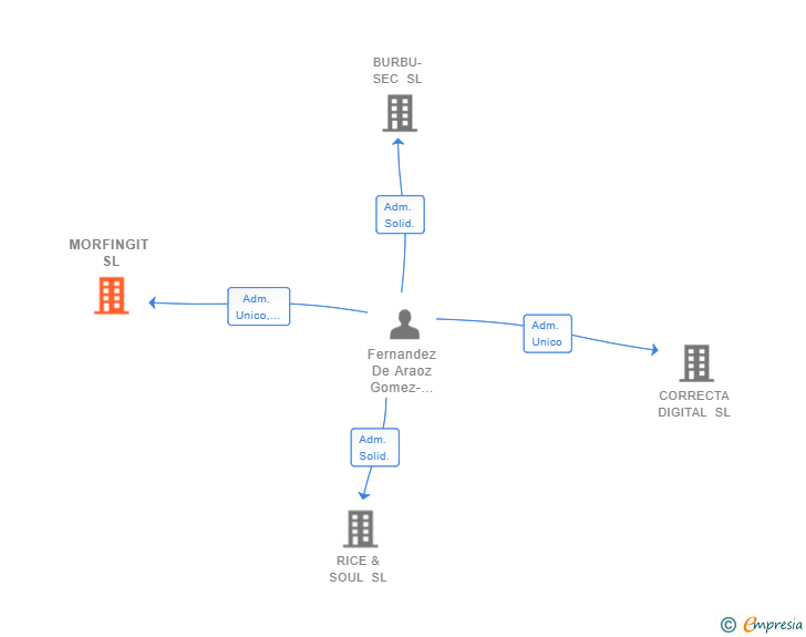 Vinculaciones societarias de MORFINGIT SL