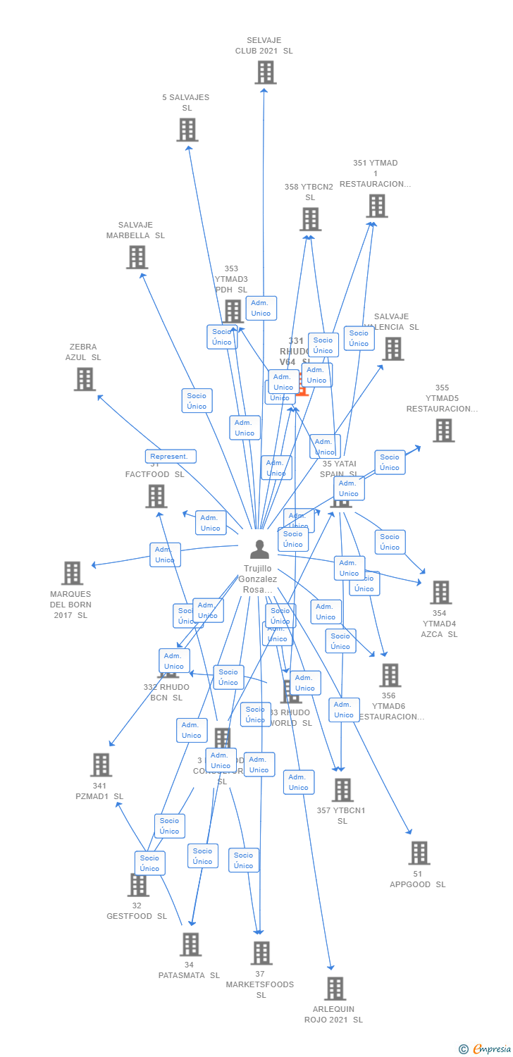 Vinculaciones societarias de 331 RHUDO V64 SL