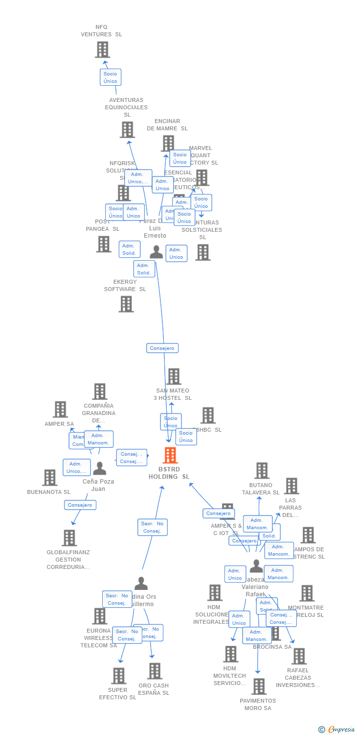 Vinculaciones societarias de BSTRD HOLDING SL