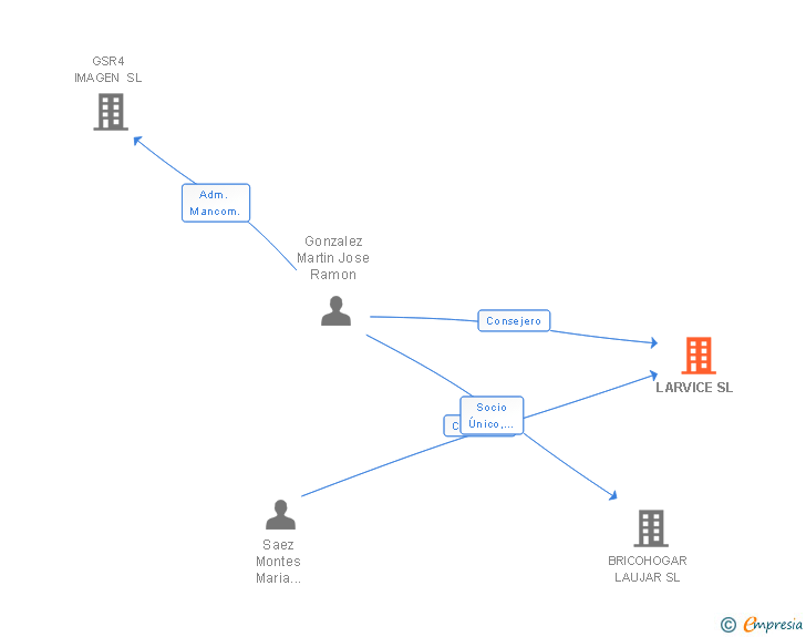 Vinculaciones societarias de LARVICE SL