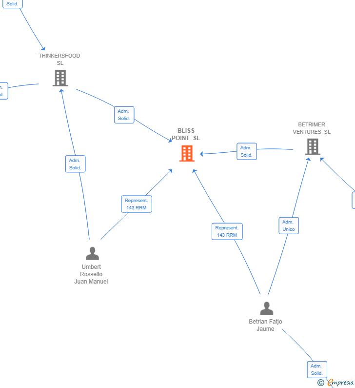 Vinculaciones societarias de BLISS POINT SL