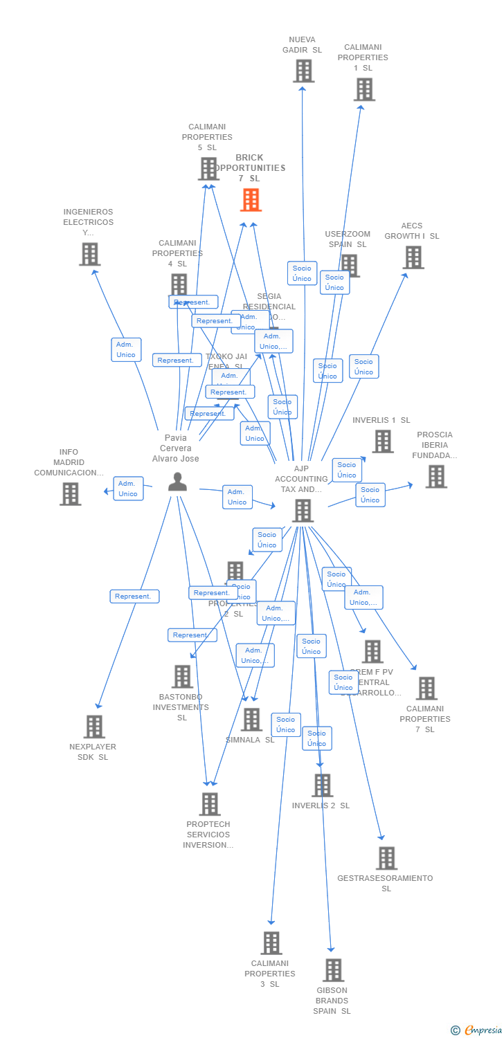 Vinculaciones societarias de BRICK OPPORTUNITIES 7 SL