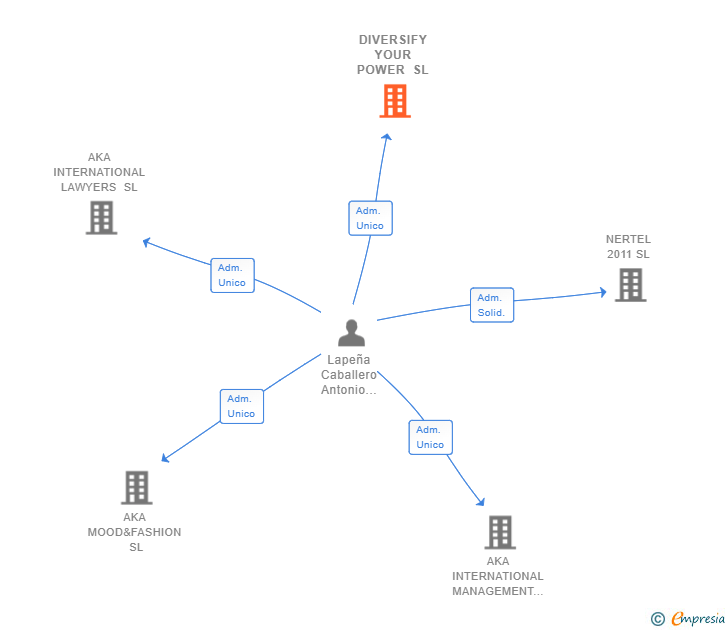 Vinculaciones societarias de DIVERSIFY YOUR POWER SL