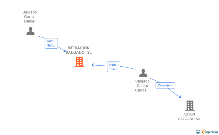 Vinculaciones societarias de MEDIACION SALGADO SL