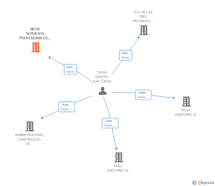 Vinculaciones societarias de NEOX SERVICIOS PROFESIONALES SL