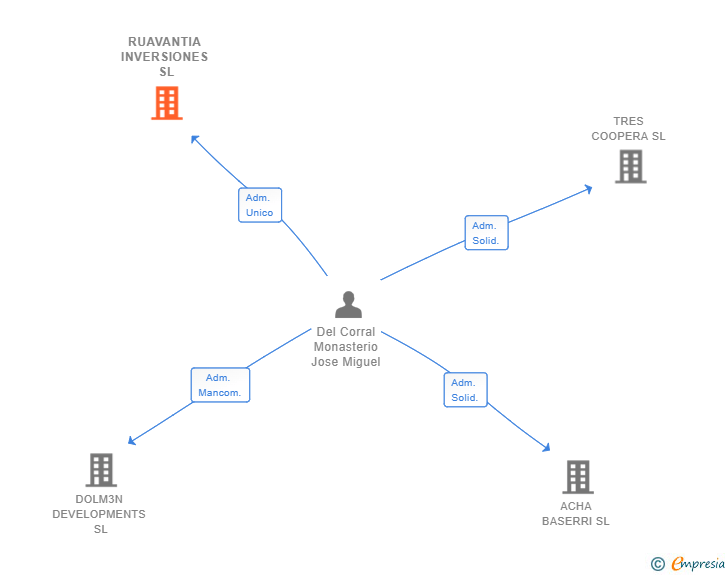 Vinculaciones societarias de RUAVANTIA INVERSIONES SL