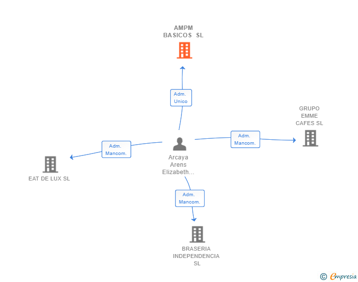 Vinculaciones societarias de AMPM BASICOS SL