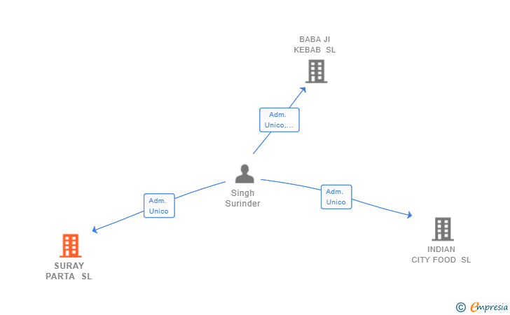 Vinculaciones societarias de SURAY PARTA SL