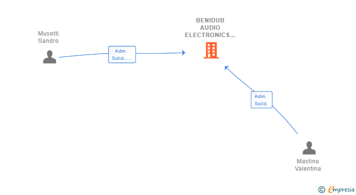 Vinculaciones societarias de BENIDUB AUDIO ELECTRONICS SL