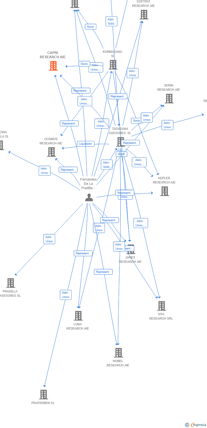 Vinculaciones societarias de CAPRI RESEARCH AIE